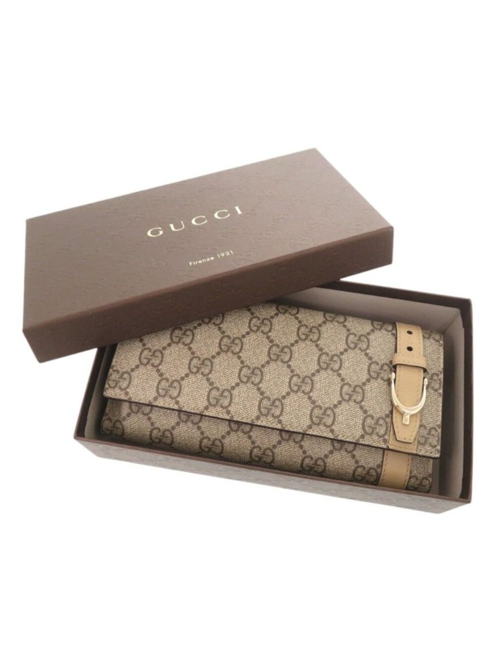 Gucci Nice GG Supreme Leather Beige Wallet - Picture 2 of 10